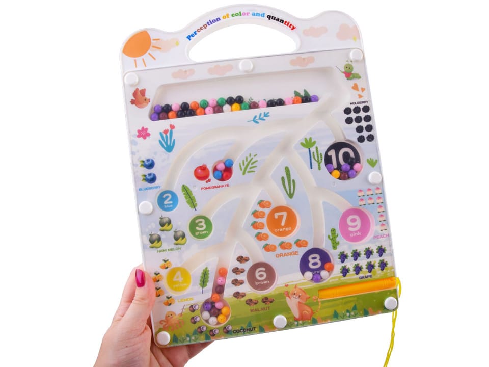 Magnetyczna układanka tablica labirynt nauka kolorów liczenia ZA5741