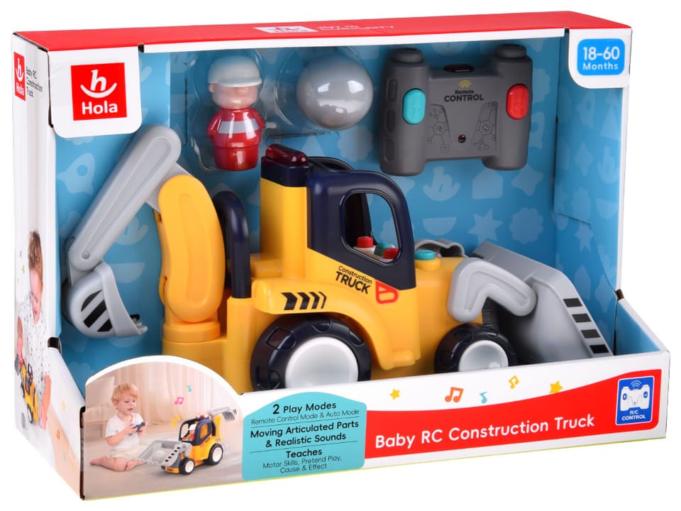 Zdalnie sterowane auto budowlane SPYCHACZ-KOPARKA Dźwięk + światła ZA5669