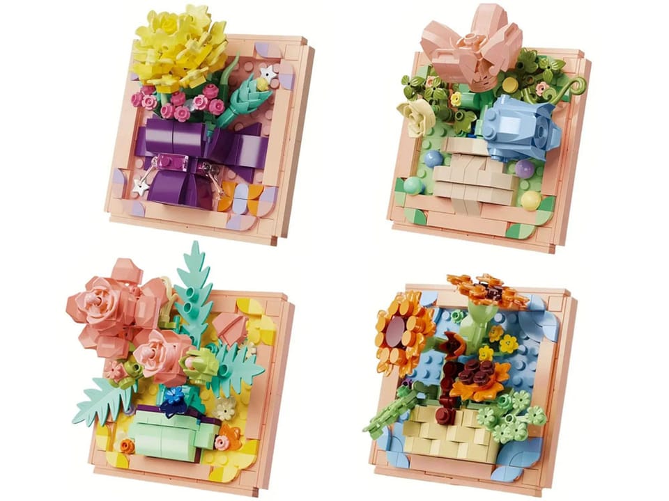 Klocki techniczne SERIA: Oddech wiosny - KWIATY W RAMCE ponad 200ele ZA5815