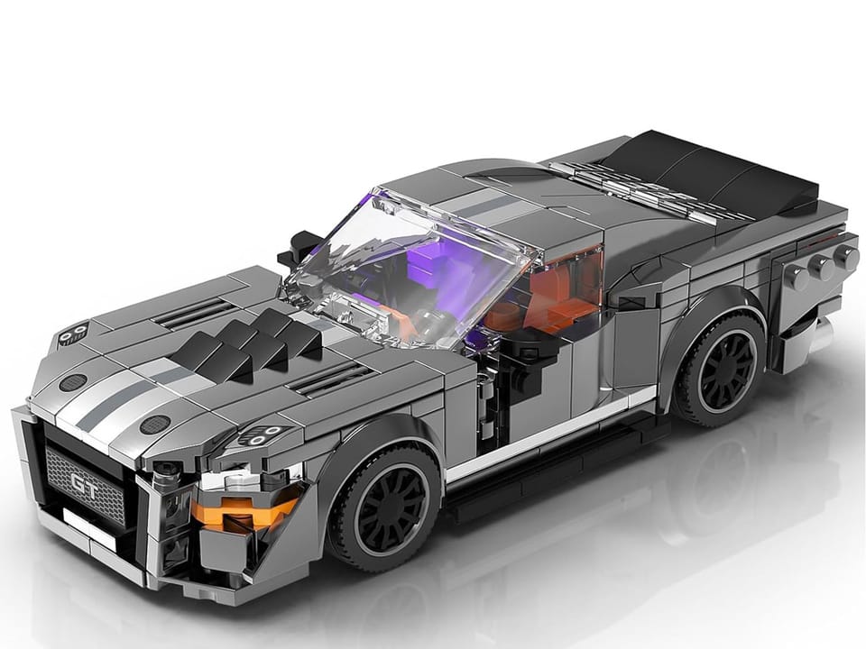 Klocki techniczne Sportowe auto SZARE z lat 60. 437-ele ZA5783