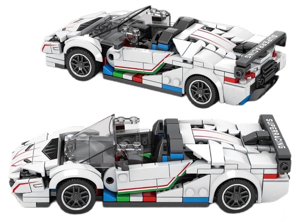 Klocki techniczne Supersportowe auto BIAŁY KABRIOLET spojler 348-ele ZA5787