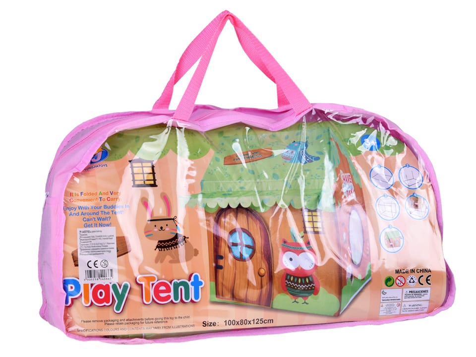 Kolorowy namiot DOMEK dla dzieci "Leśni przyjaciele" + torba ZA5763