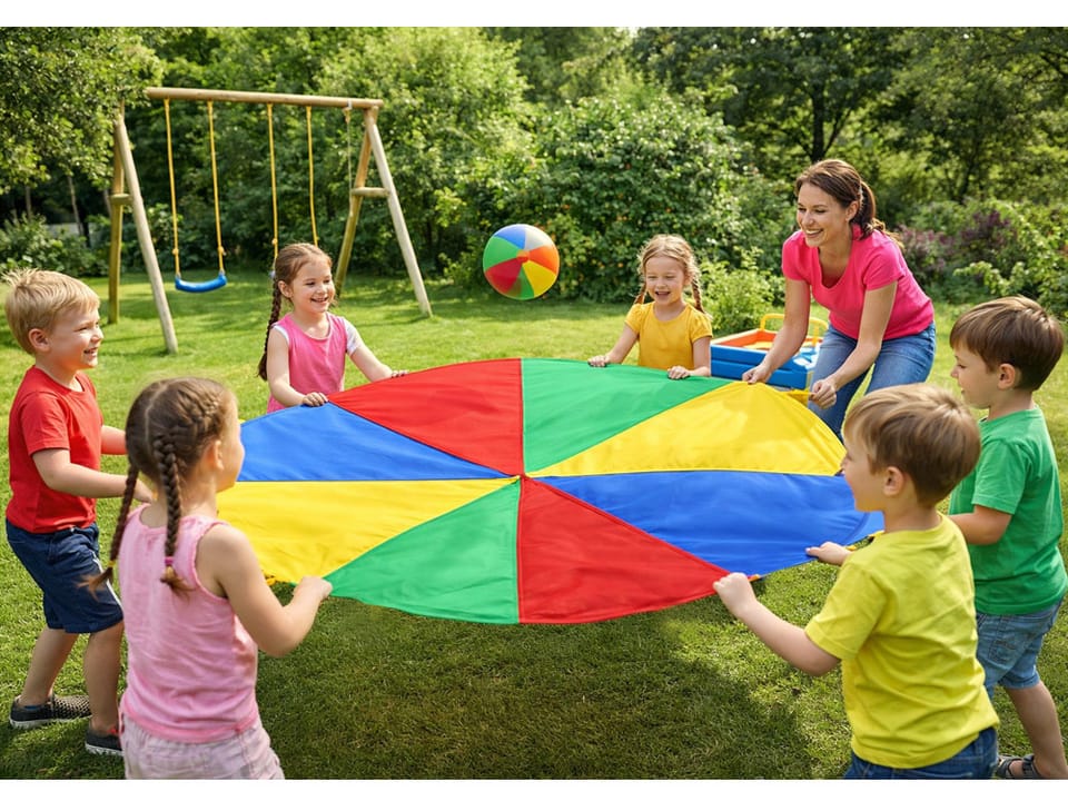 Kolorowa tęczowa Chusta Animacyjna 2m 8 uchwytów SP0862 pol_pl_Kolorowa-teczowa-Chusta-Animacyjna-2m-8-uchwytow-SP0862-23498_3