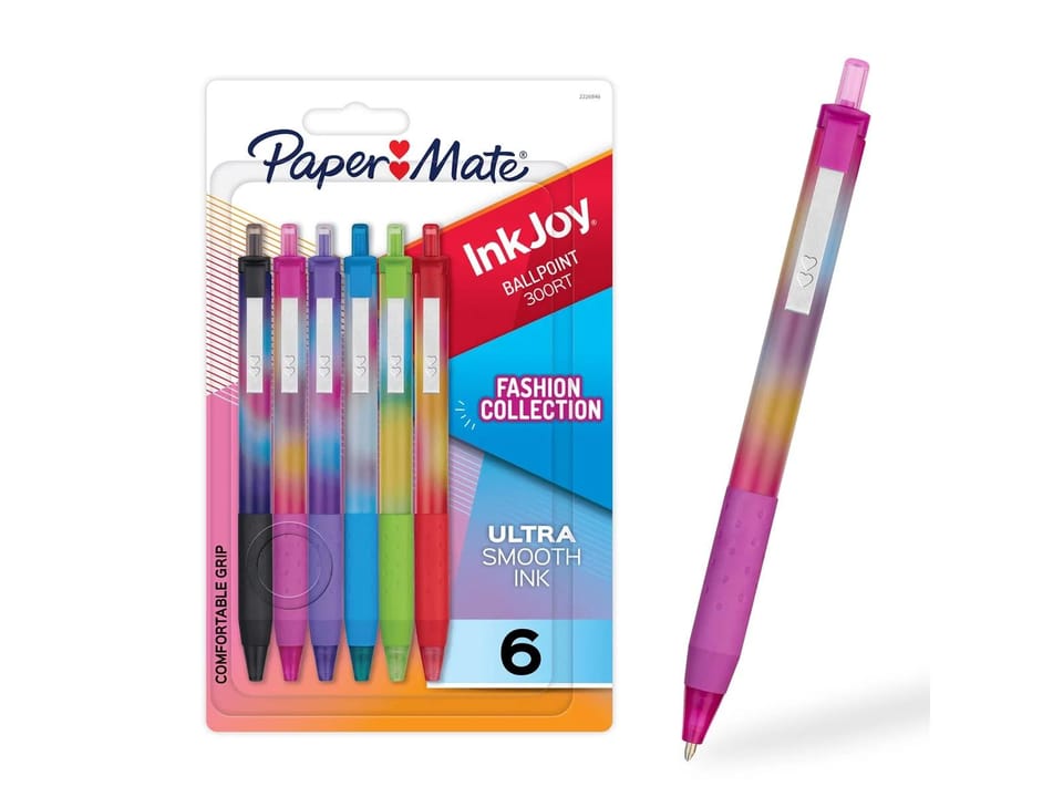 Zestaw długopisów INKJOY 6kol. 1,0mm PAPERMATE 2230924 / 2226846