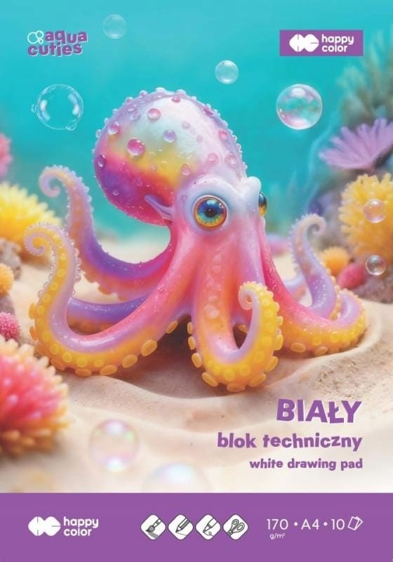 Blok techniczny A4 biały 170g HA 3550 2030-0AC HAPPY COLOR