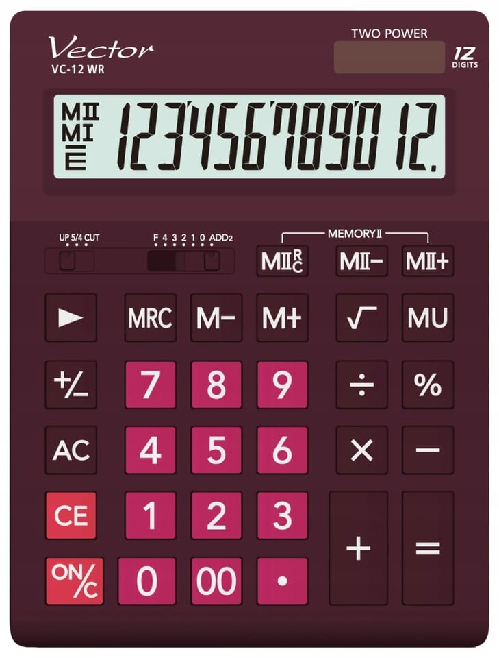 Kalkulator biurowy VECTOR VC-12WR