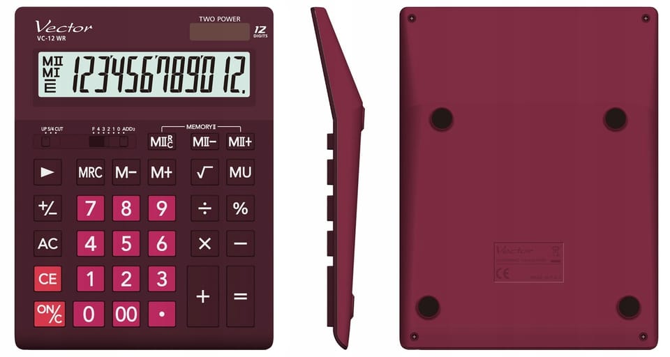 Kalkulator biurowy VECTOR VC-12WR