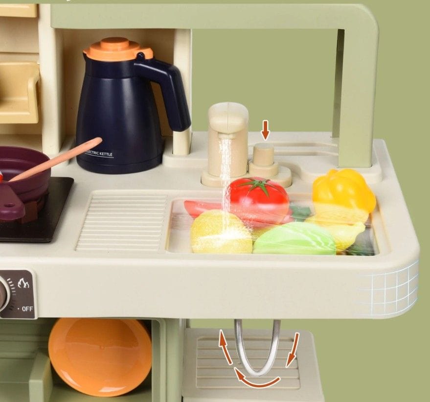 Multifunkcyjna Kuchnia Para I Dźwięk Jajowar Płyta Gazowa Piekarnik Zlewozmywak Akcesoria 104 el.