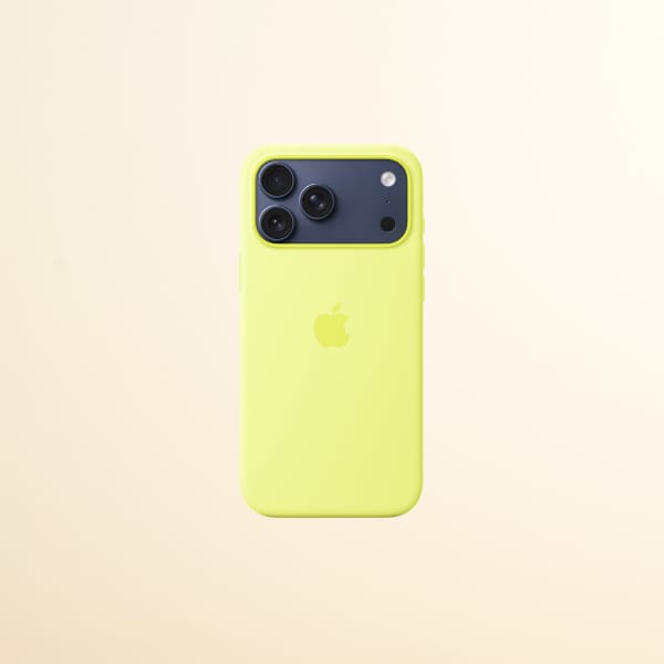 Etui Apple Silicone Case MagSafe do      iPhone 17 Pro Max neonowy żółty