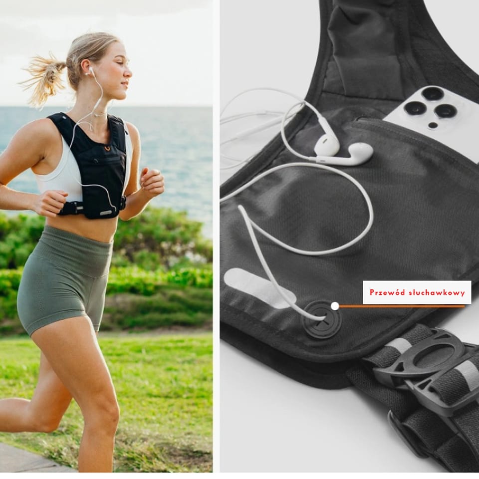 Kamizelka biegowa Spigen A720 Dynamic    Shield (M-L) czarny