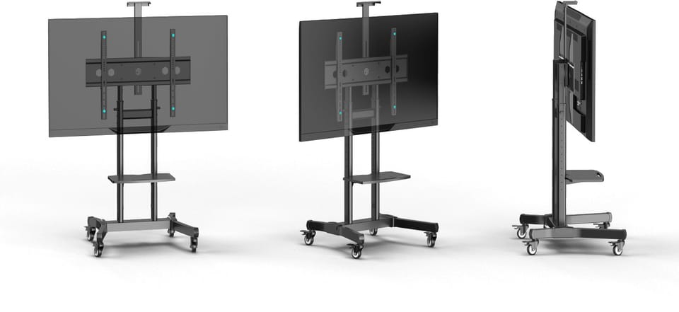 Mobilny stojak do TV 50"-90" do 90 kg ONKRON TS1891 Czarny