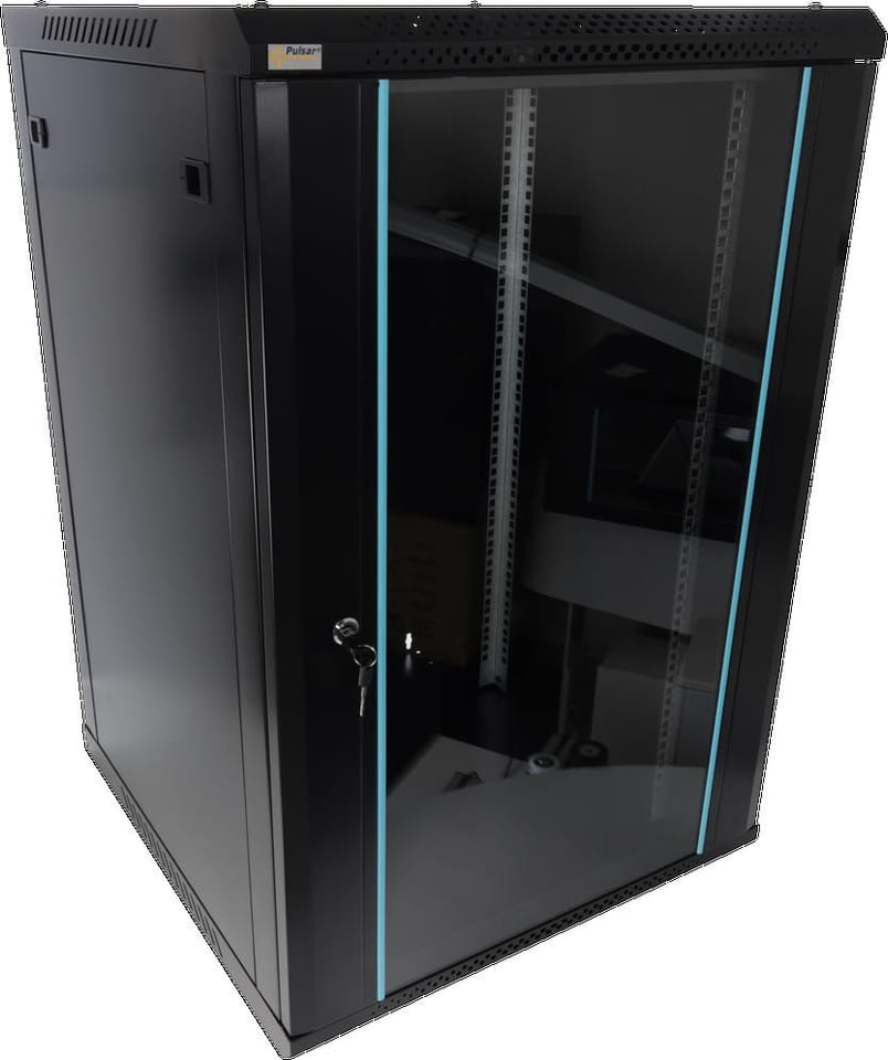 Szafa RACK Pulsar 18U / 19” wisząca do złożenia 600x600 czarna