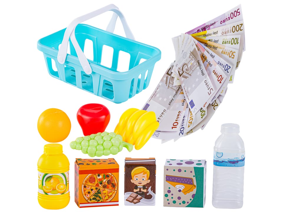 Nowoczesna Edukacyjna sklepowa kasa fiskalna - Waga Kalkulator Czytnik Kodów Akcesoria