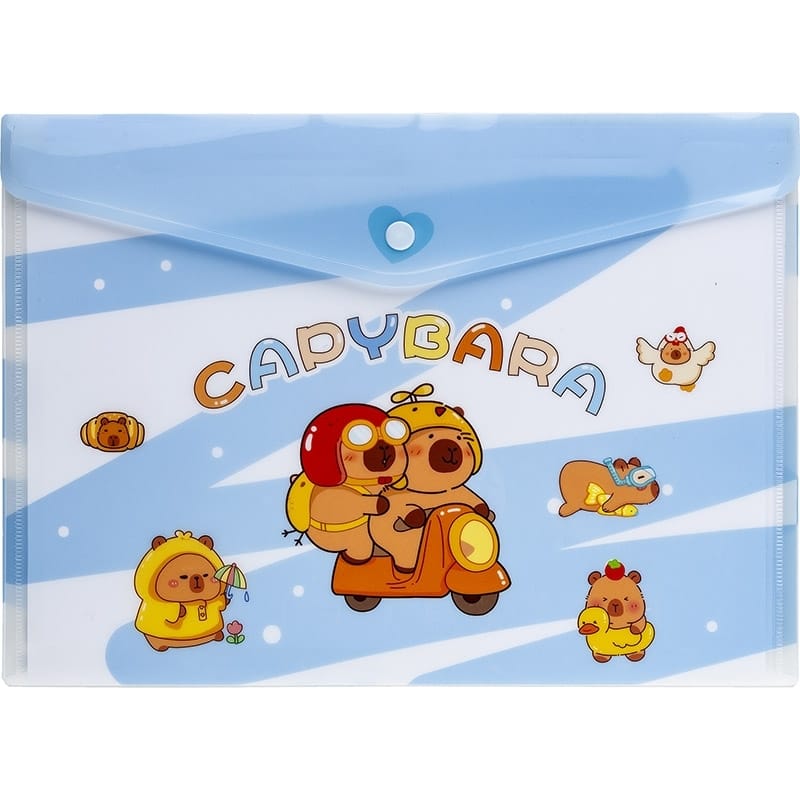 Teczka kopertowa A4 na zatrzask KAPIBARA mix wzorów 0.16mm 81253 CENTRUM