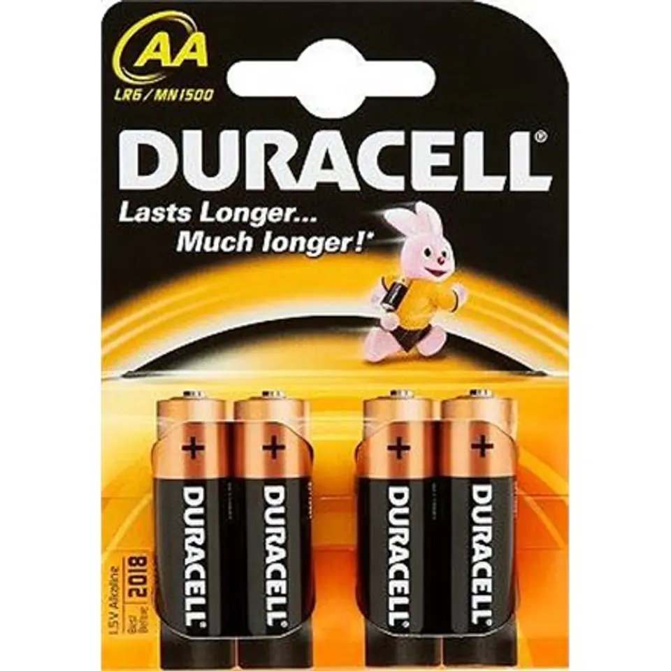 Battery, Duracell, AA, LR06 / MN1500 (18440851), Duracell