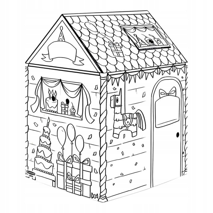 Domek do kolorowania URODZINY XL 100142505 FELLOWES