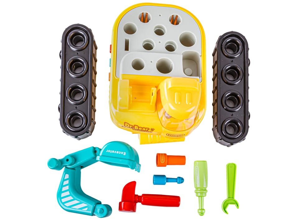 Koparka do rozkręcania i skręcania Jeździ Skręca + Wkrętarka Narzędzia