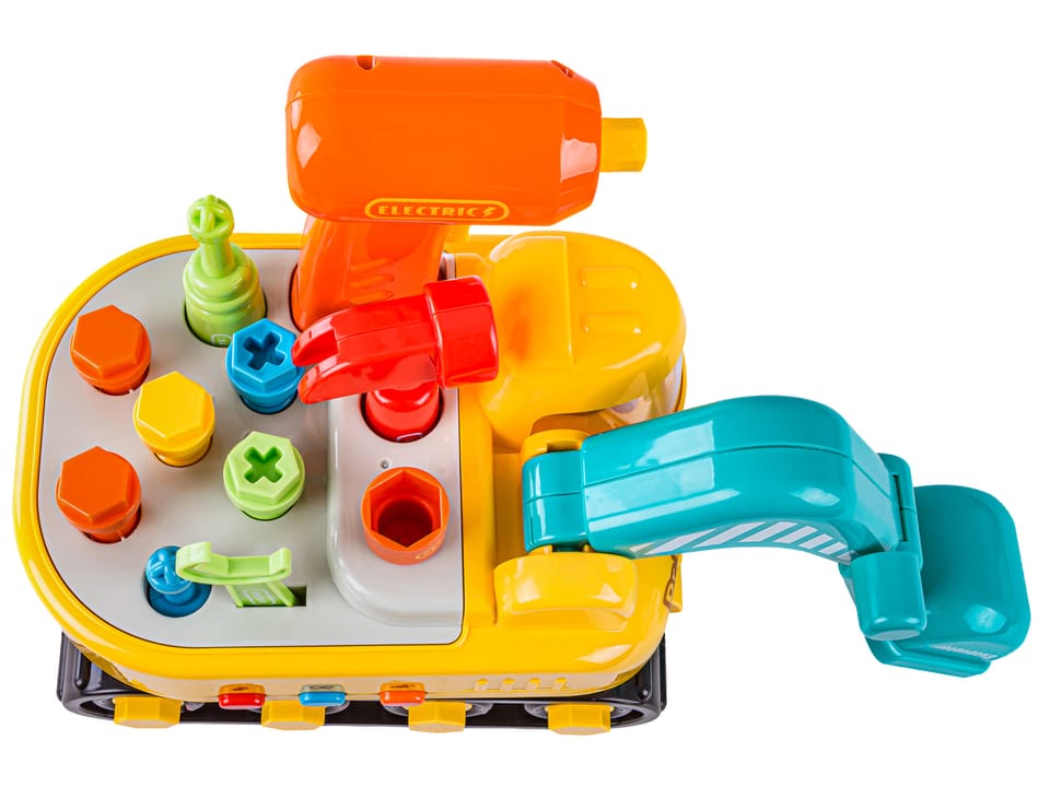 Koparka do rozkręcania i skręcania Jeździ Skręca + Wkrętarka Narzędzia