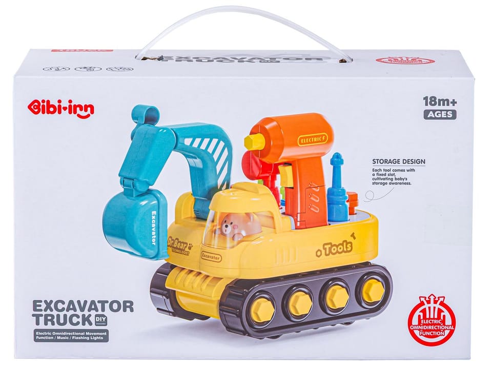 Koparka do rozkręcania i skręcania Jeździ Skręca + Wkrętarka Narzędzia