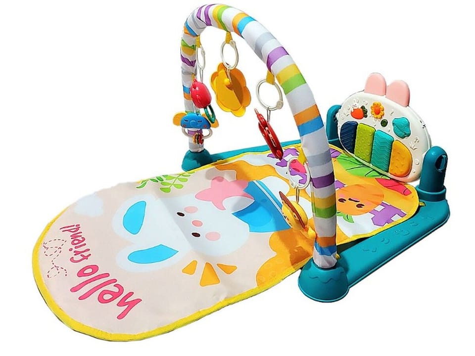 Mata edukacyjna dla dzieci 2w1 Interaktywna Pianinko Grzechotki Projektor