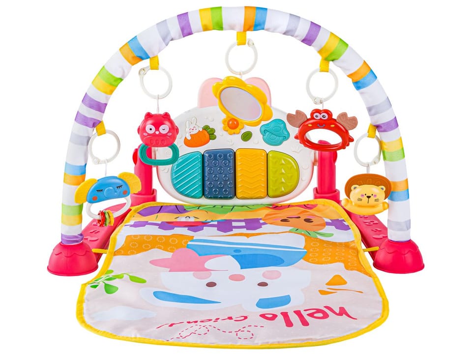 Mata edukacyjna dla dzieci 2w1 Interaktywna Pianinko Grzechotki Projektor