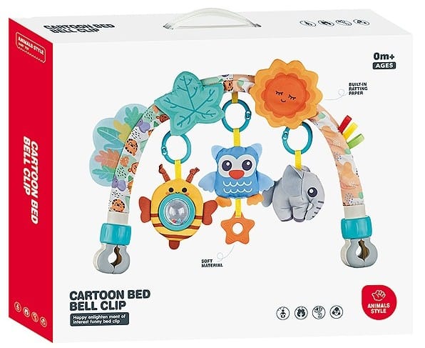 Pałąk Łuk Sensoryczny Z Zabawkami Grzechotki Do Łóżeczka Wózka Fotelika SOWA