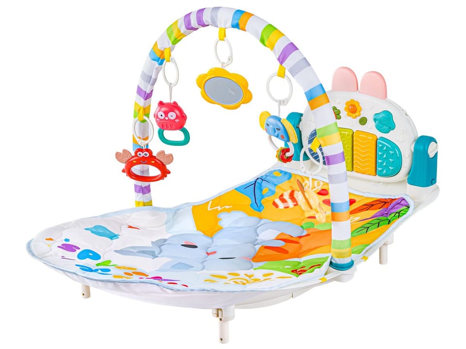 Leżaczek Bujaczek Mata edukacyjna dla dzieci Interaktywna Pianinko Grzechotki Projektor