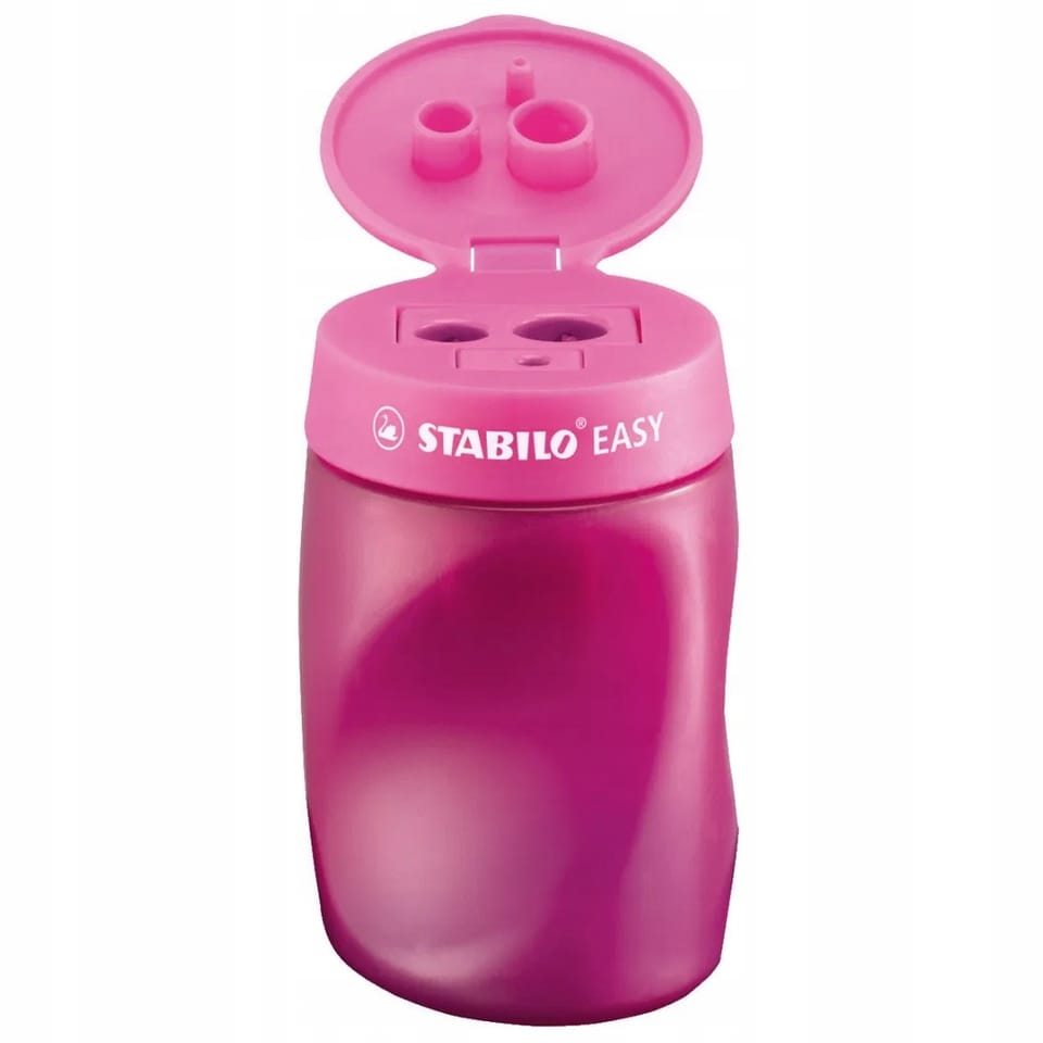 Temperówka STABILO Easy Box 3 otwory dla praworęcznych różowa 4502/1