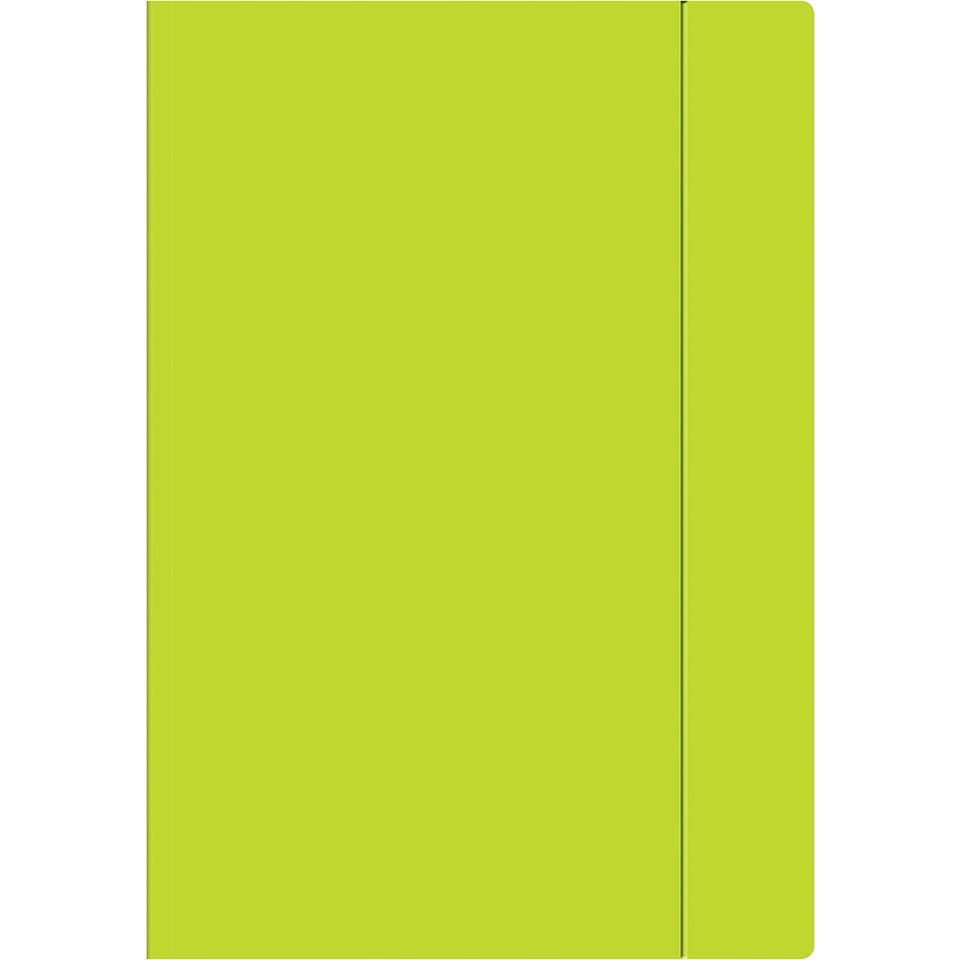 Teczka z gumką A4+ FLUO limonkowa INTERDRUK