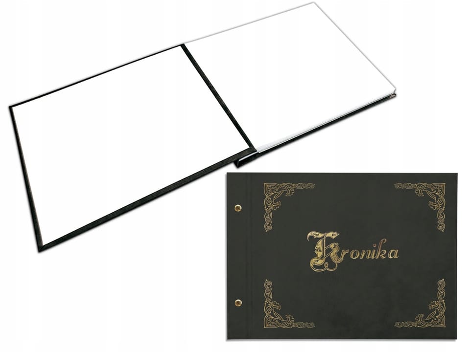 Kronika A3 415x297mm pozioma złocona czarna 1829-319-019 WARTA