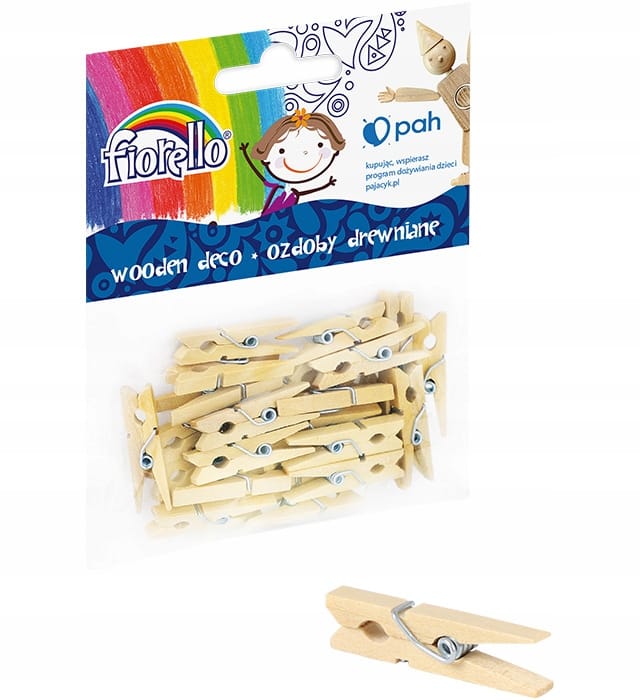 Ozdoby drewniene FIORELLO GR-WD647 spinacz mały (25) 170-2517