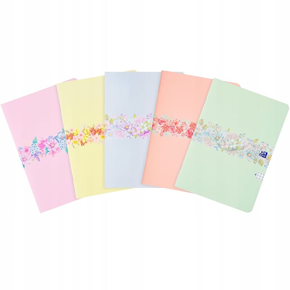 Zeszyt A5 60k kratka mix FLOWERS 400181450 OXFORD