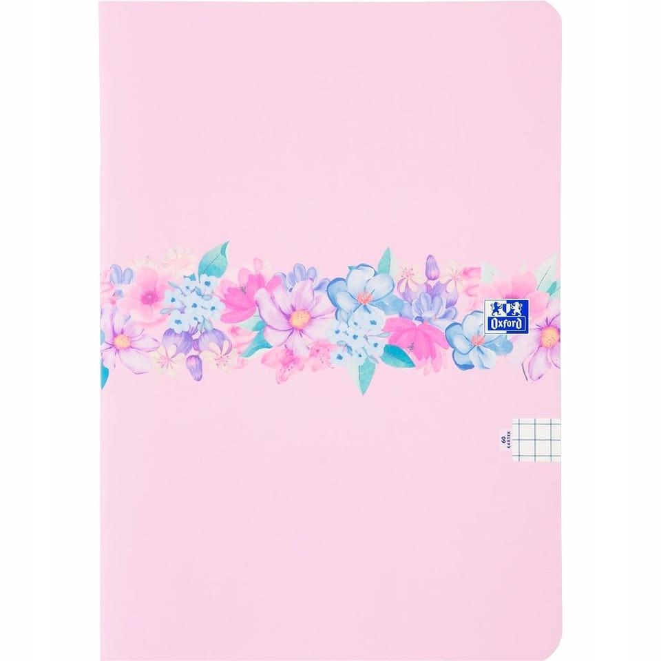 Zeszyt A5 60k kratka mix FLOWERS 400181450 OXFORD