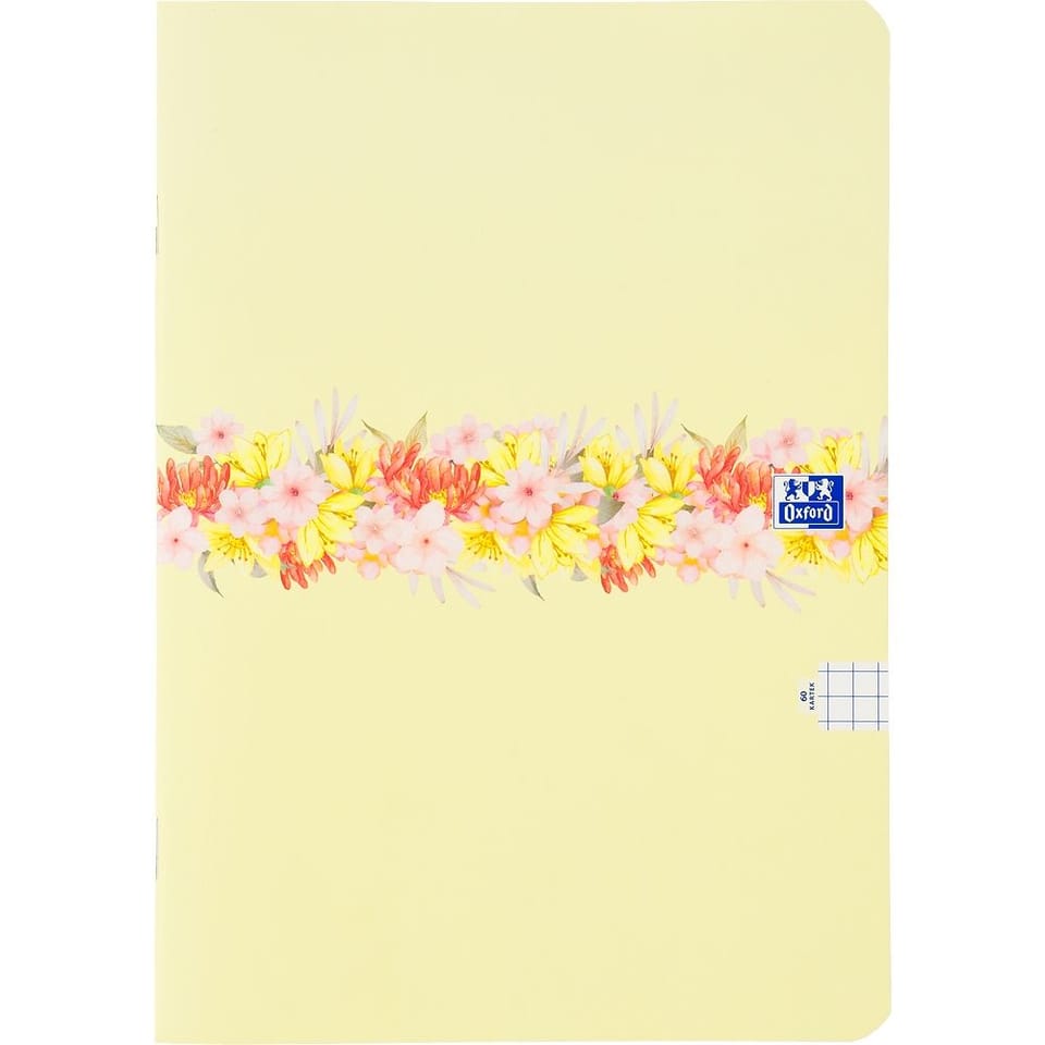 Zeszyt A5 60k kratka mix FLOWERS 400181450 OXFORD