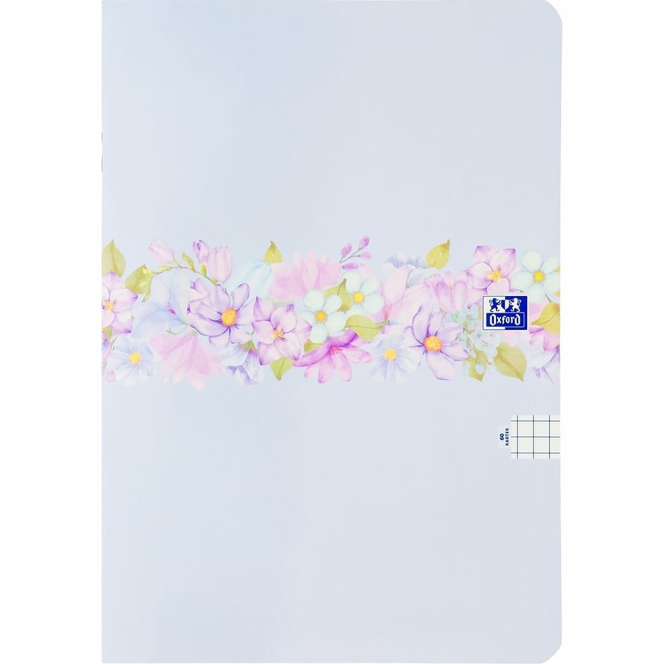 Zeszyt A5 60k kratka mix FLOWERS 400181450 OXFORD