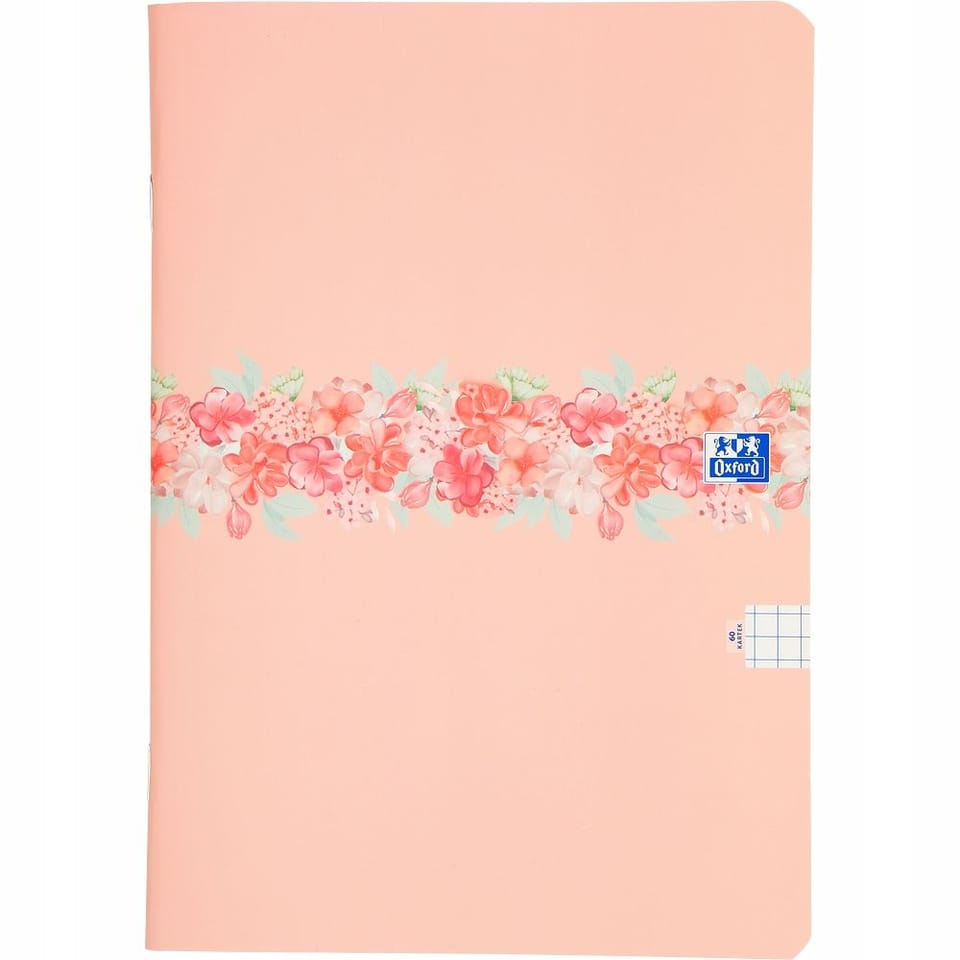 Zeszyt A5 60k kratka mix FLOWERS 400181450 OXFORD