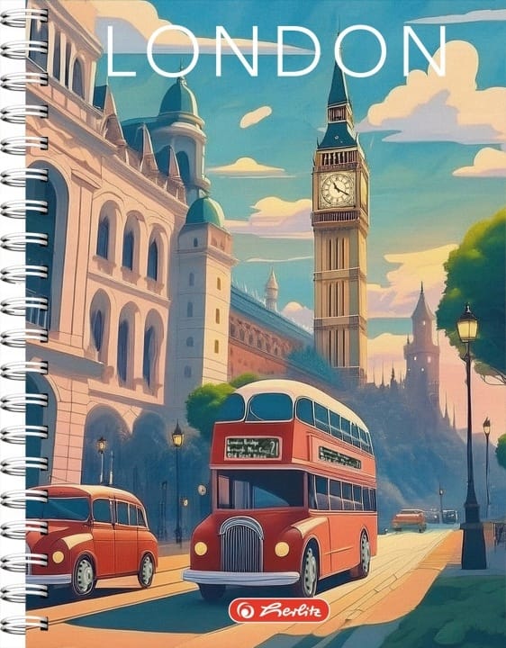 Kołozeszyt HERLITZ RETRO CITY B5/100K 70g kratka 400196852