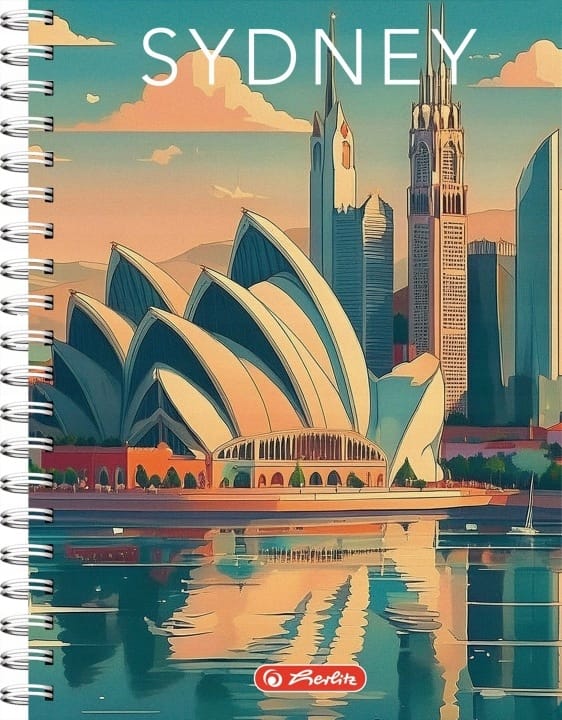 Kołozeszyt HERLITZ RETRO CITY B5/100K 70g kratka 400196852