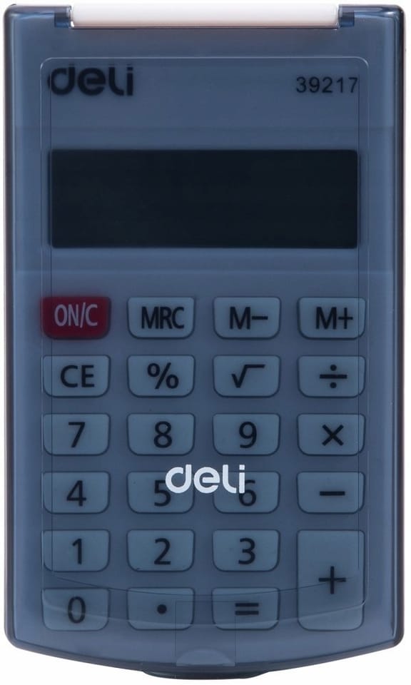 Kalkulator kieszonkowy zamykany 8- pozycyjny czarny E39217 BLACK DELI