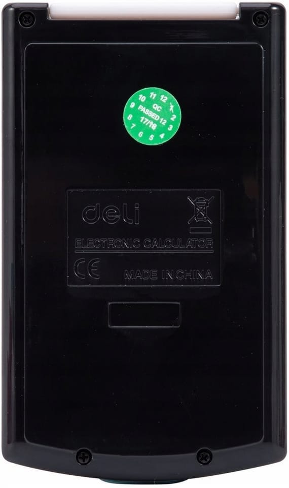 Kalkulator kieszonkowy zamykany 8- pozycyjny czarny E39217 BLACK DELI