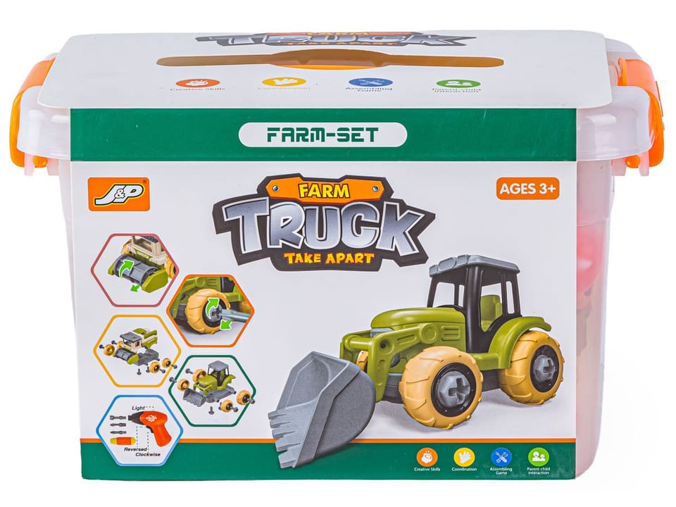 Farma Traktor Kombajn Do Skręcania Gospodarstwo Rolne Zestaw Majsterkowicza Rolnika Traktor Kombajn Zwierzęta Wkrętarka