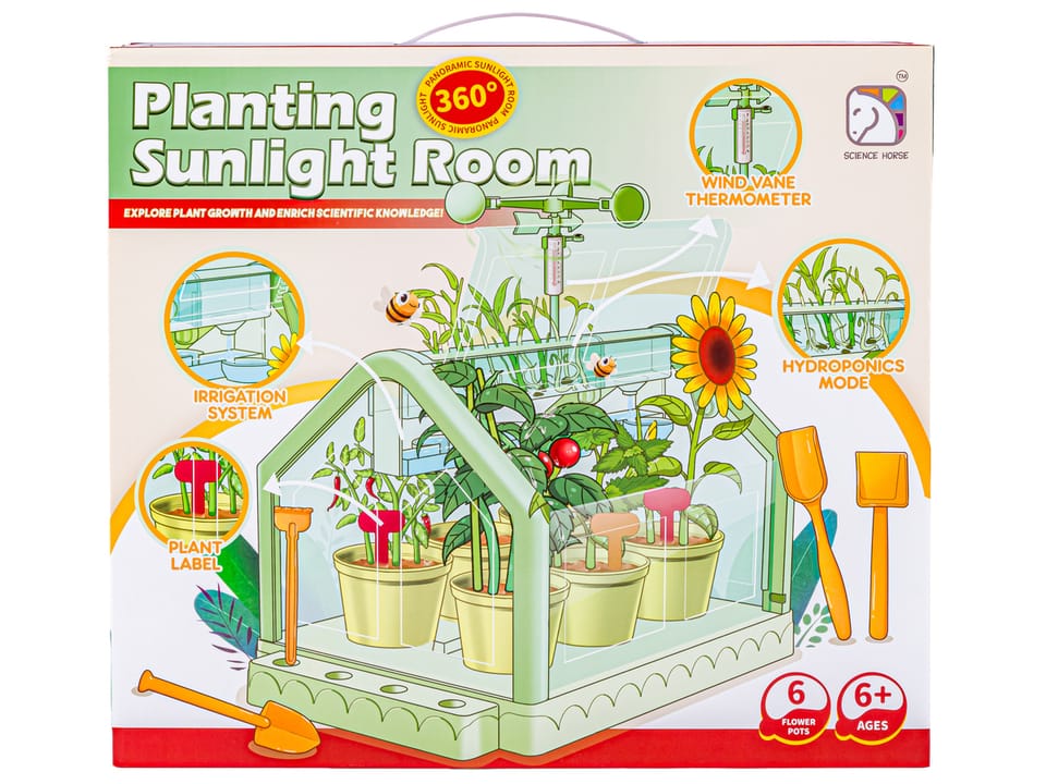 Szklarnia Dla Dzieci Mini Ogród Ogródek Plantacja + Akcesoria