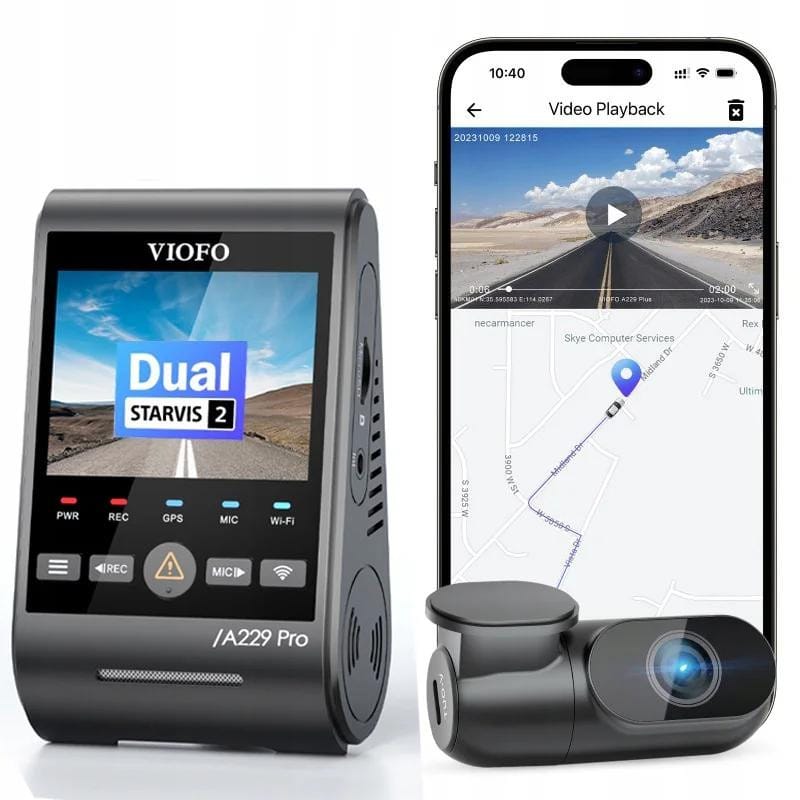 Wideorejstrator VIOFO A229 PRO 2CH-G GPS