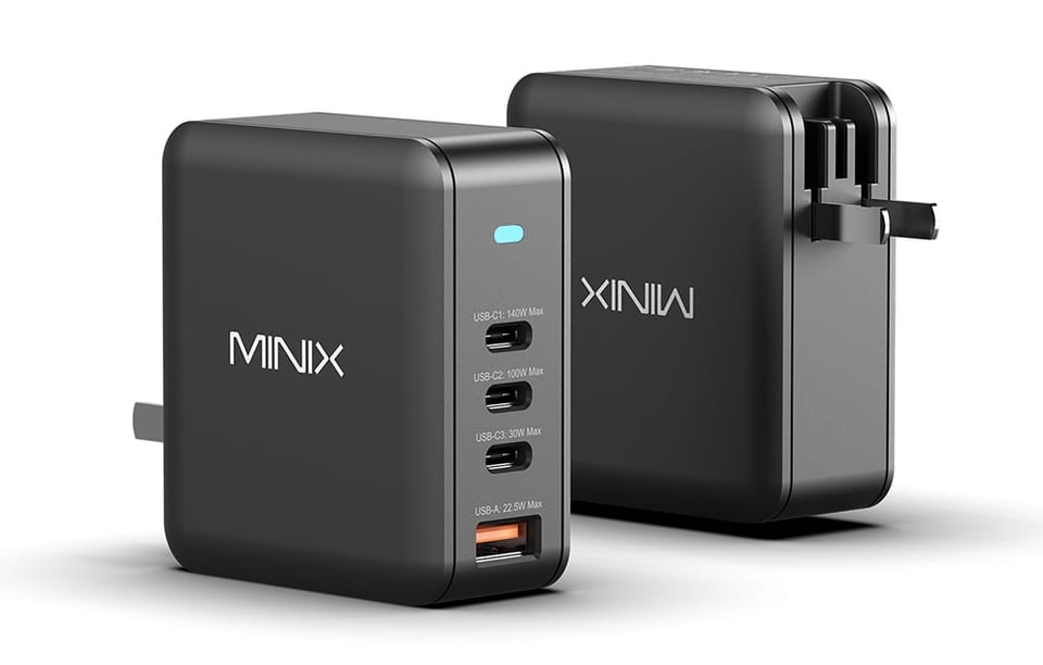 Ładowarka sieciowa Minix P165 GaN 3x USB-C USB-A