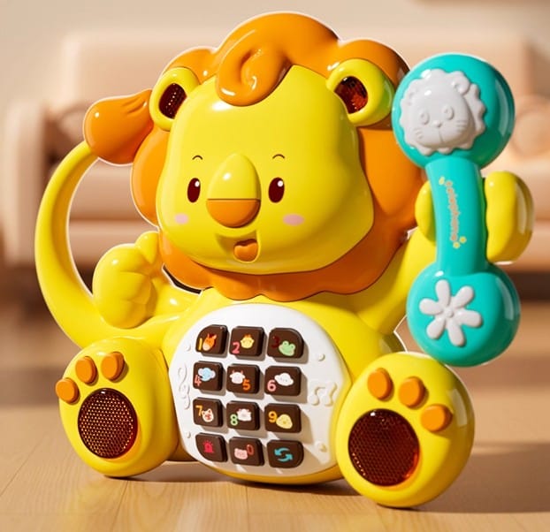 Edukacyjna Zabawka Muzyczna LEW Z Telefonem Telefon Melodie Dźwięki Podświetlenie