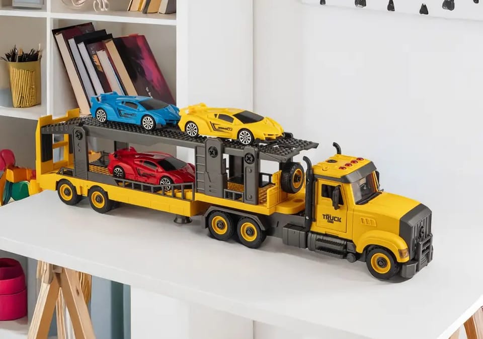 Ciężarówka do rozkręcania i skręcania Laweta Transporter + Samochody Auta