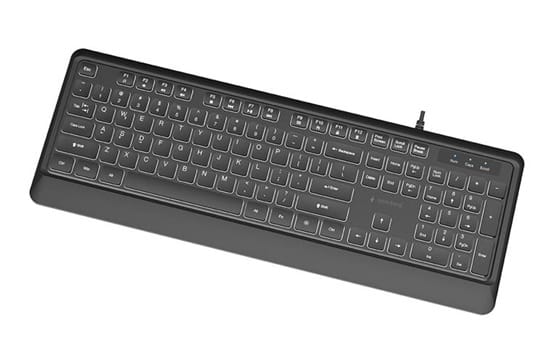 Klawiatura multimedialna z podświetleniem USB (A+C) Gembird KB-UML-04 1.8m czarna