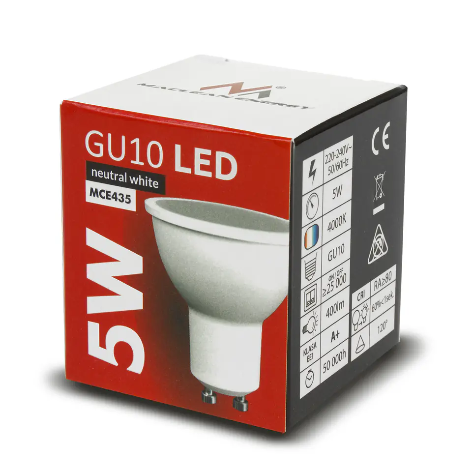 Żarówka LED Maclean, GU10, 5W 230V MCE435 NW, neutralna biała 