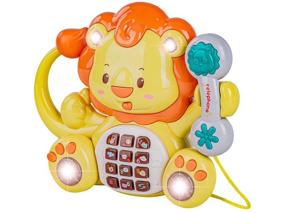 Edukacyjna Zabawka Muzyczna LEW Z Telefonem Telefon Melodie Dźwięki Podświetlenie