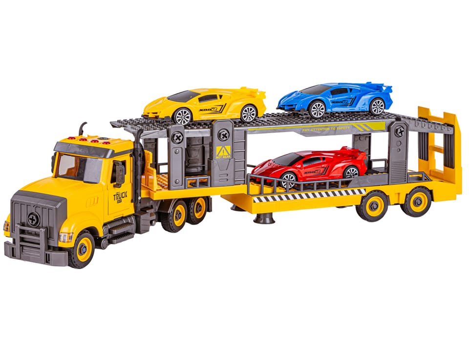 Ciężarówka do rozkręcania i skręcania Laweta Transporter + Samochody Auta